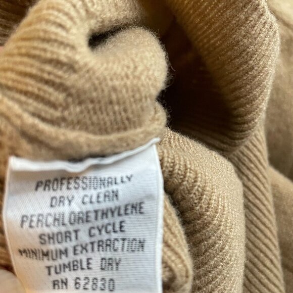 Lands‎ End Lambswool Sweater Mens Long Large Brown England Grandpa Vintage - Picture 10 of 10